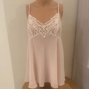Vintage Intimo Amor Lace Trim Pink Nightgown